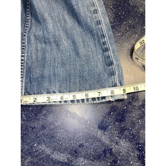 Levi’s 527 Mens Jeans 34x30 Slim Bootcut Stretch Med Wash Mid Rise Distressed - Picture 12 of 12